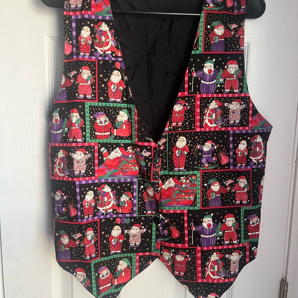 Festive Santa Patterned Vest - image 2